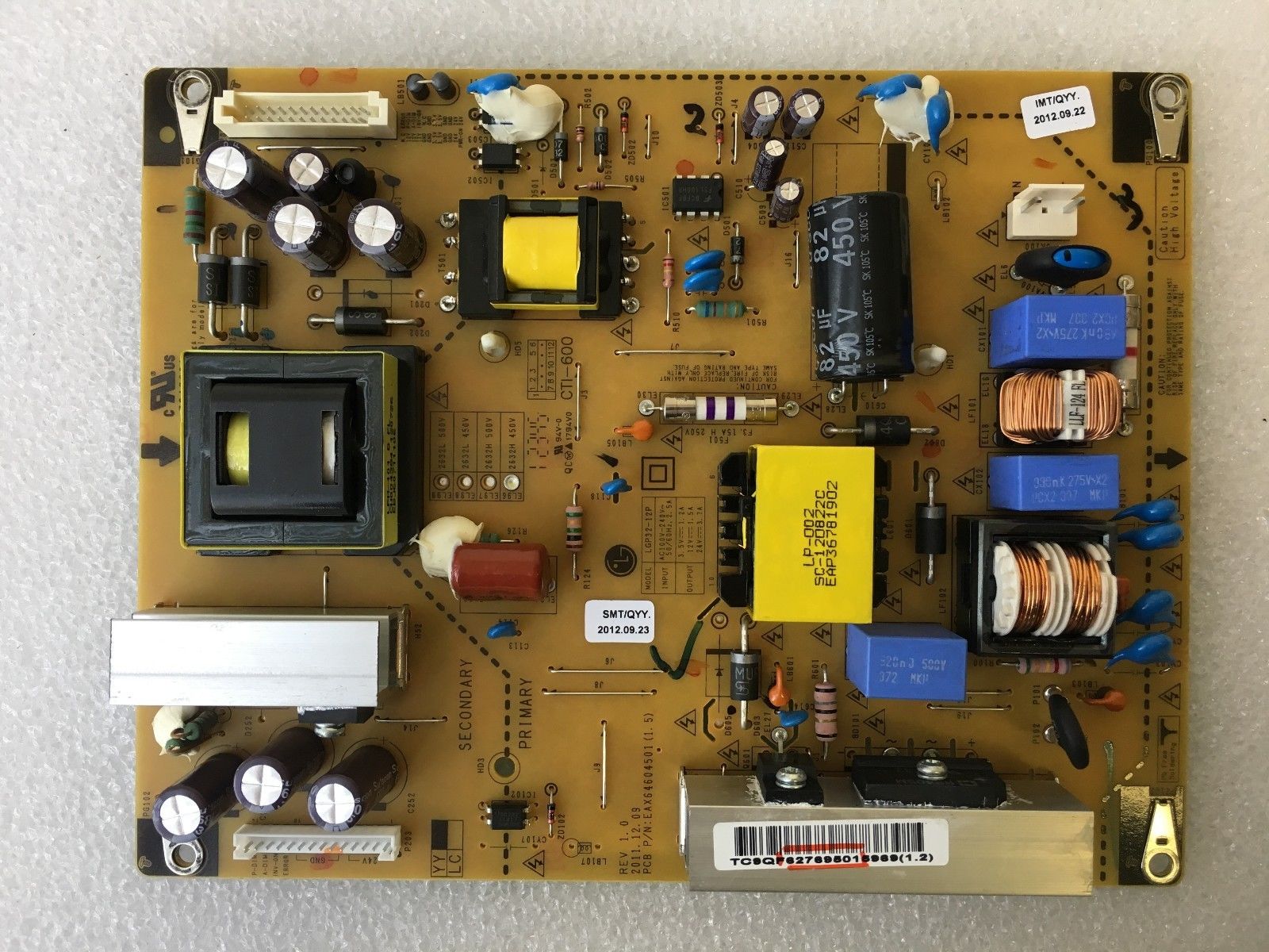 LG 42LM3700-UC Power Supply Board EAY62769501 EAX64604501 - Click Image to Close